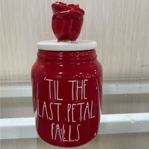 Rae Dunn Til the last Petal Falls Beauty and the Beast Canister Valentine’s Day